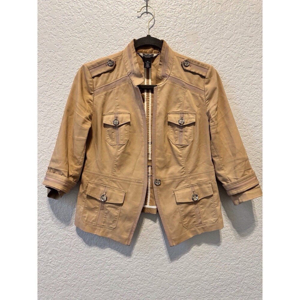 White House Black Market Womens Tan Jacket Size 4